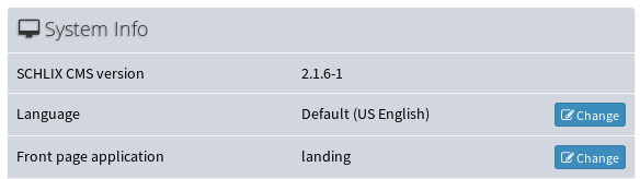 Change Language in SCHLIX CMS