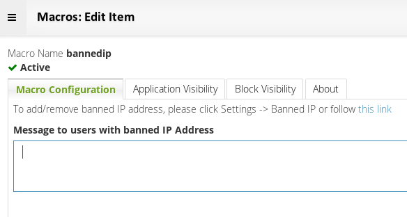 Banned IP message