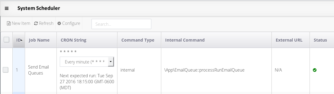 Email Queue in System Scheduler in SCHLIX CMS