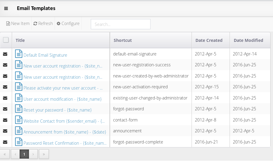 Email Templates for SCHLIX CMS