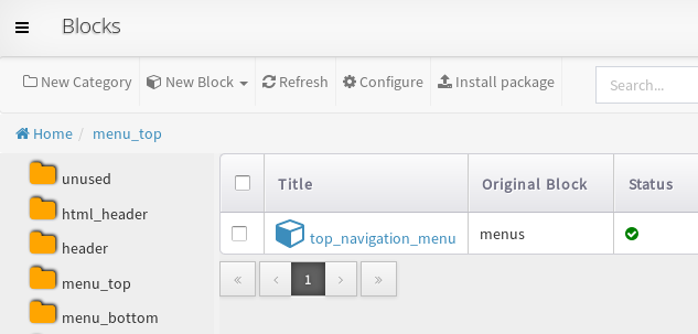 Menu Block Category