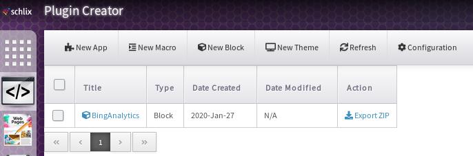 Export ZIP of the plugin