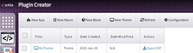 Export theme