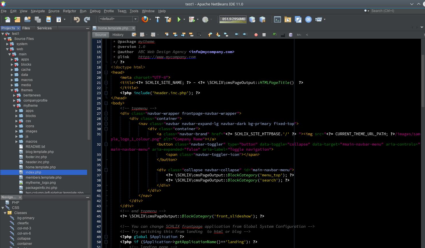 NetBeans - edit SCHLIX theme